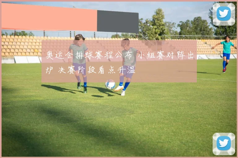 奥运会排球赛程公布 小组赛对阵出炉 决赛阶段看点升温